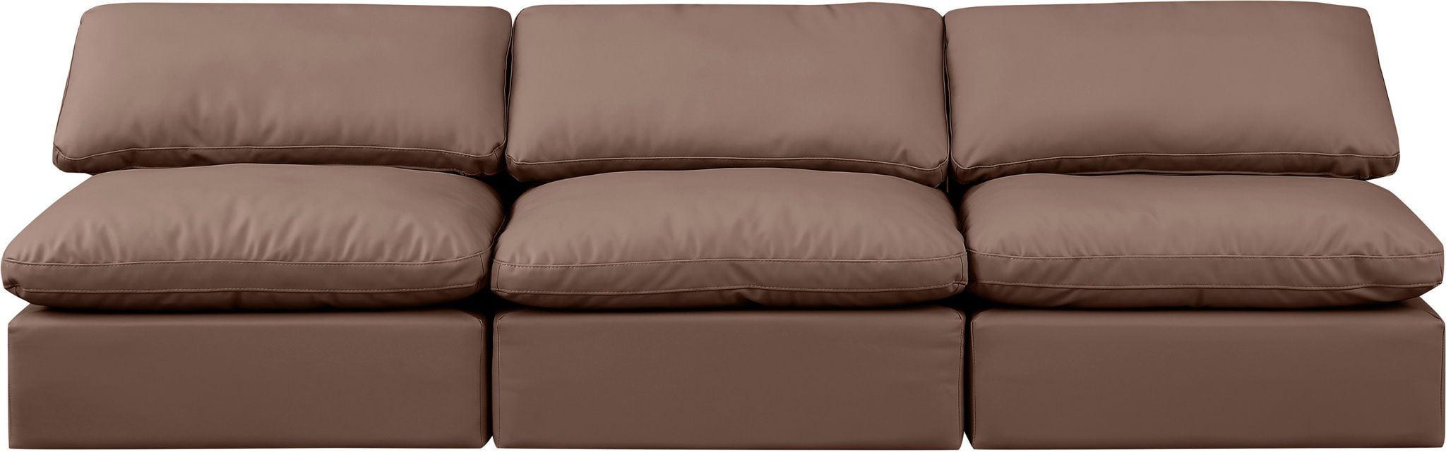 Indulge - Faux Leather 3 Seat Modular Armless Sofa - Urban Living Furniture (Los Angeles, CA)