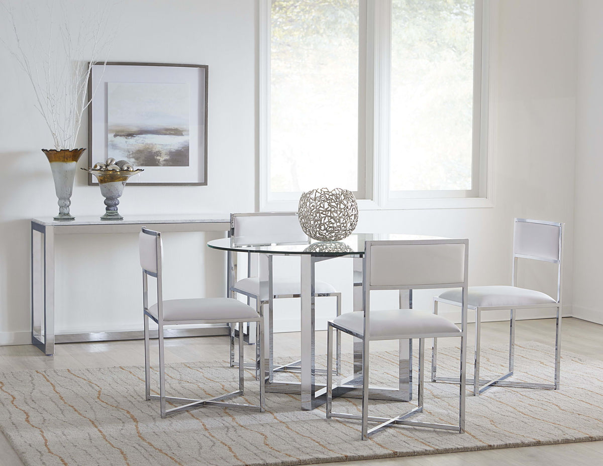 Amalfi - Carrara Marble Top Sideboard - Chrome