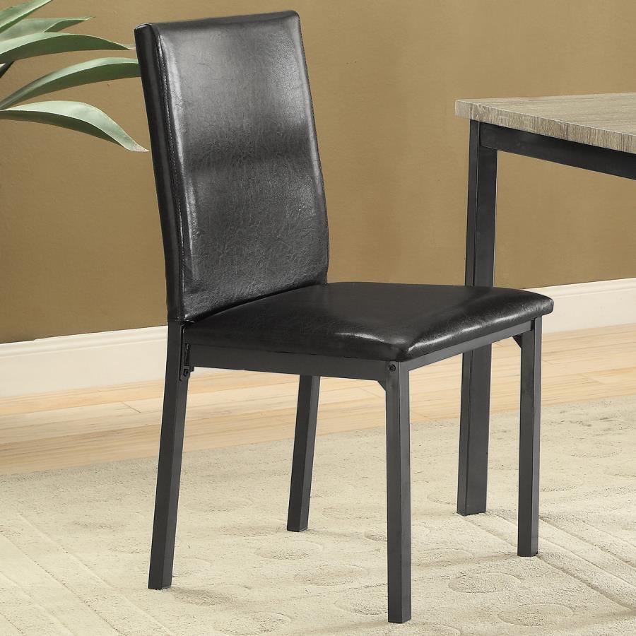 Garza - Upholstered Dining Side Chairs (Set of 2) - Black - Urban Living Furniture (Los Angeles, CA)