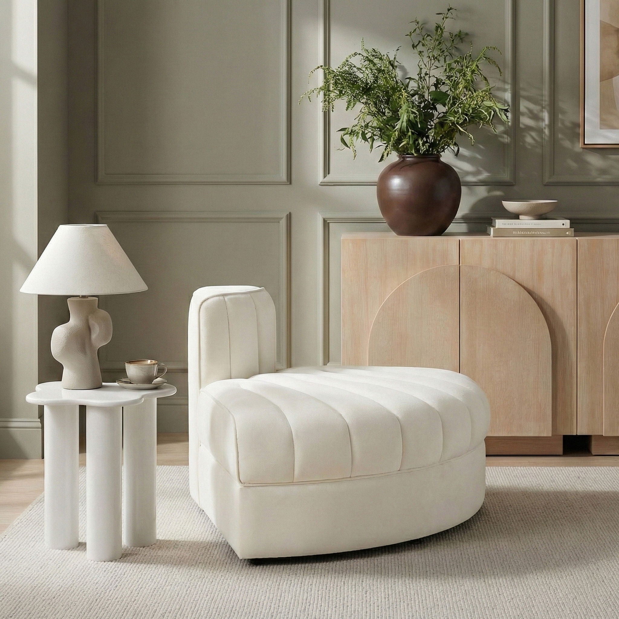 Rummi - Velvet Performance Fabric Upholstered Modular Chair - Urban Living Furniture (Los Angeles, CA)