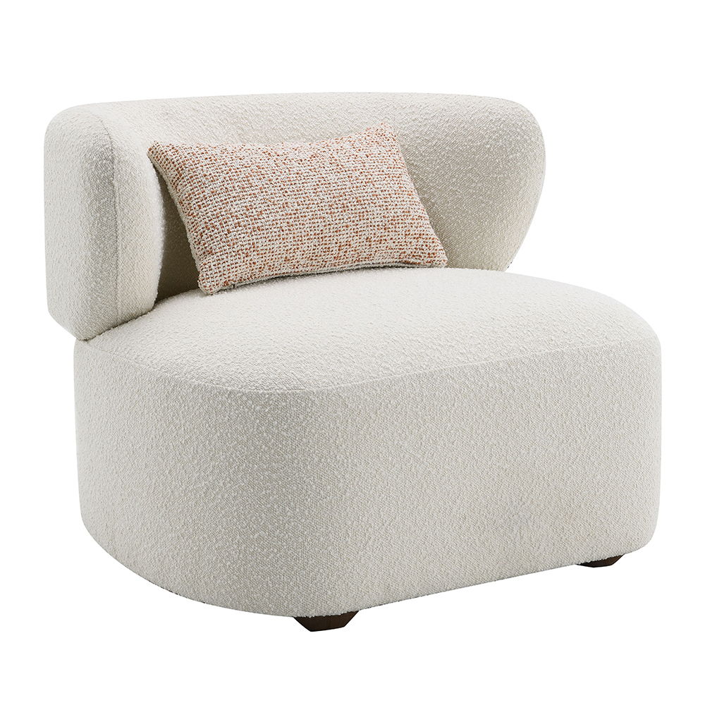 Darius - Accent Chair With Pillow - Beige Boucle - Urban Living Furniture (Los Angeles, CA)
