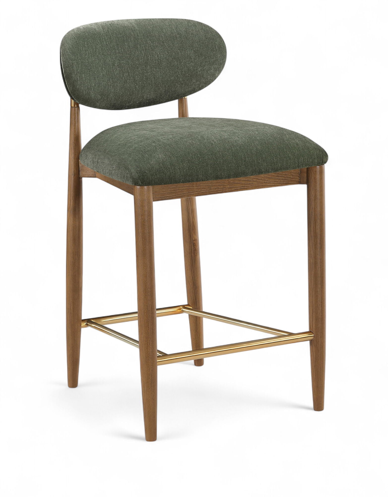 Riccio - Fabric Stool - Walnut Frame - Urban Living Furniture (Los Angeles, CA)