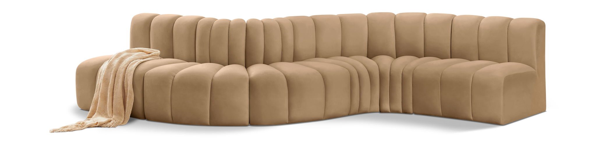 Arc - Velvet 6 Piece Curved Modular Sofa - Urban Living Furniture (Los Angeles, CA)