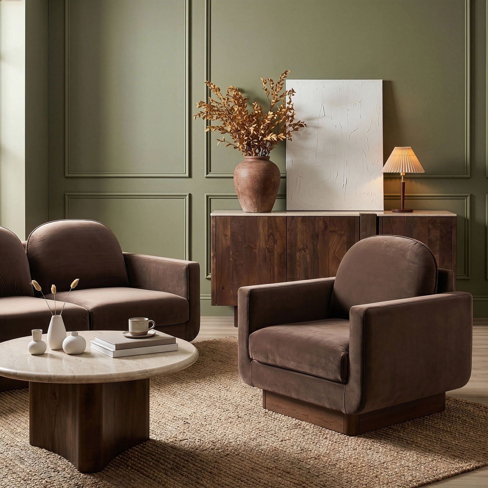 Diviento - Velvet Performance Fabric Upholstered Accent Chair - Urban Living Furniture (Los Angeles, CA)