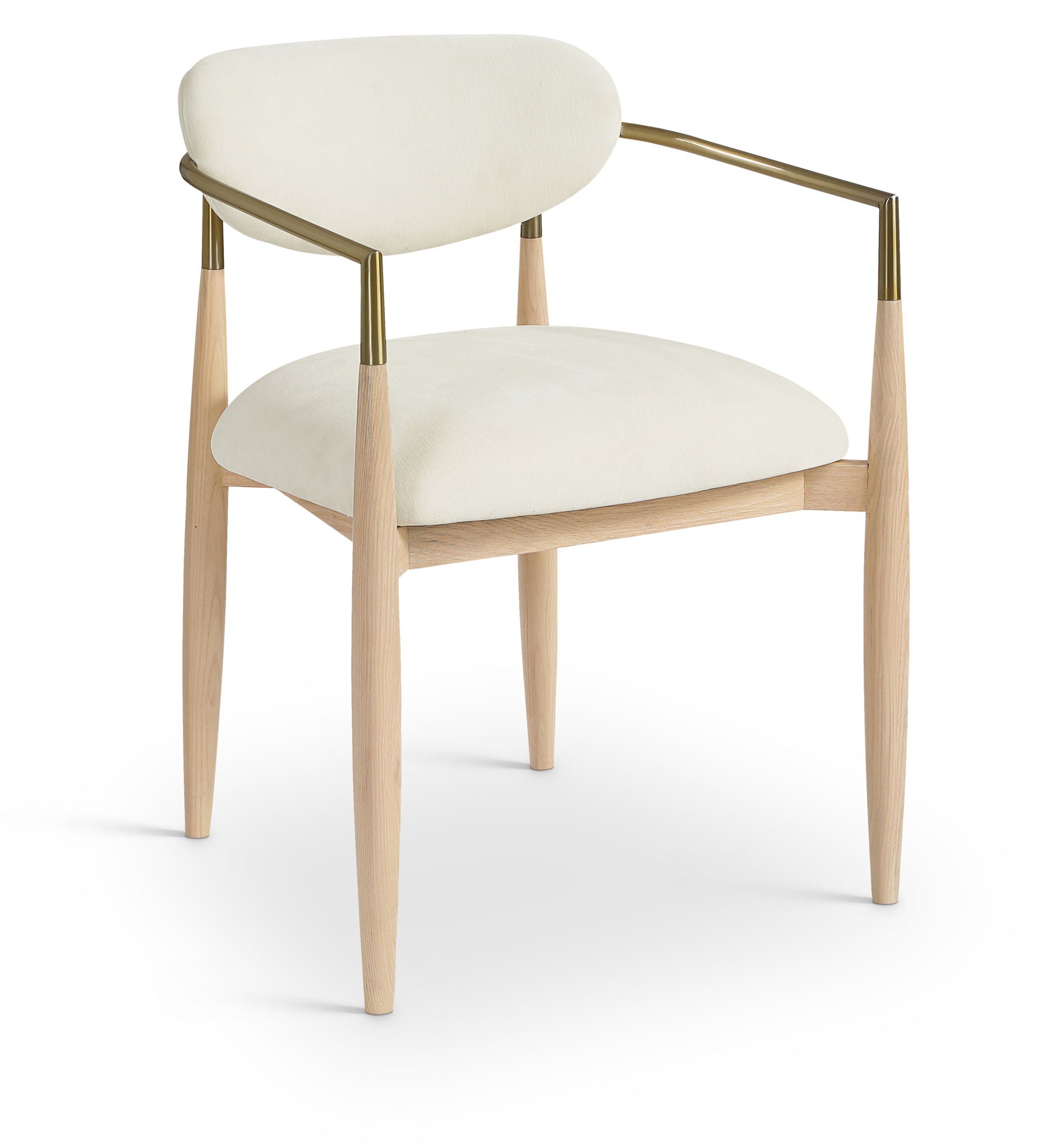 Riccio - Fabric Dining Arm Chair (Set of 2) - Natural Frame - Urban Living Furniture (Los Angeles, CA)