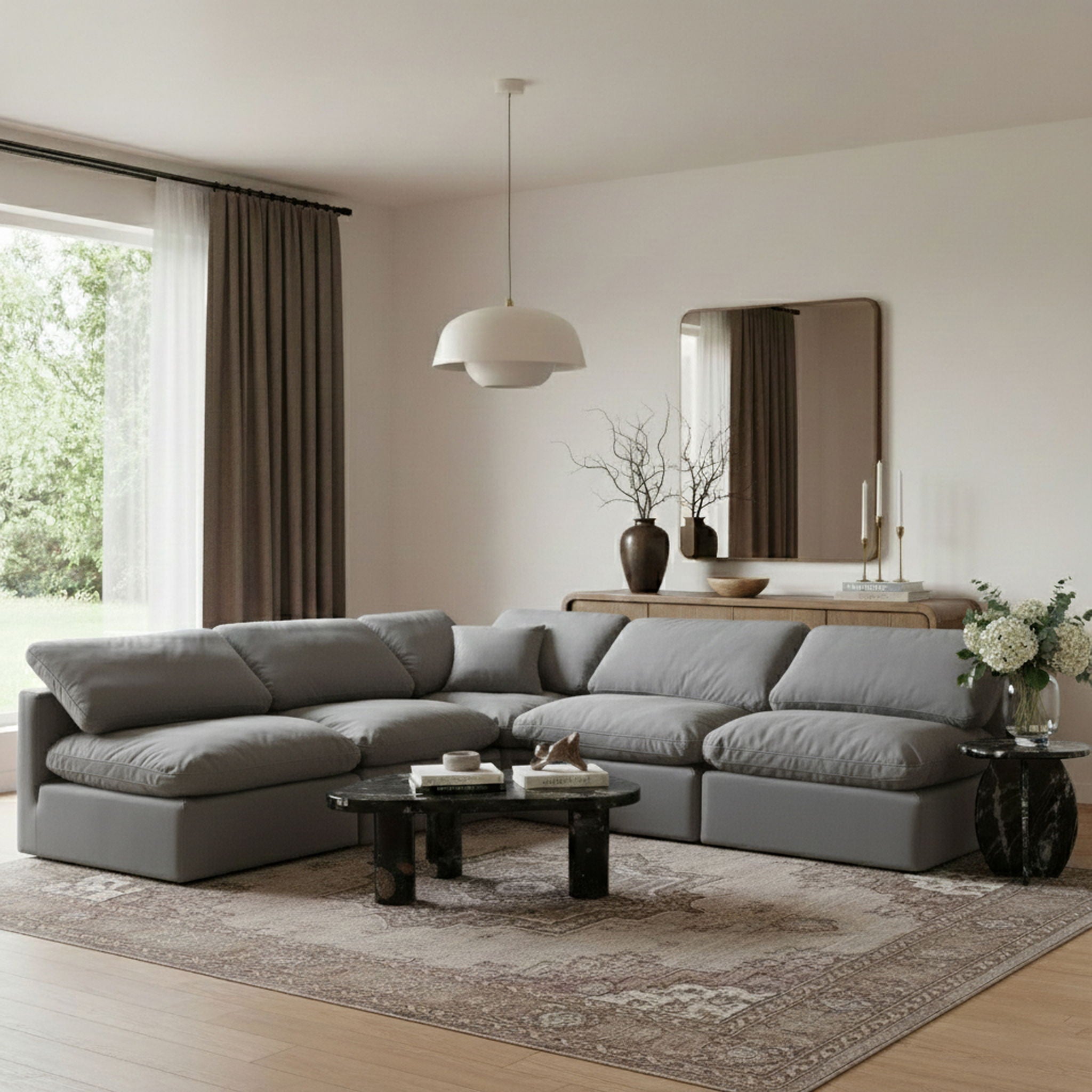 Indulge - Velvet 5 Piece Modular Corner Armless Sectional - Urban Living Furniture (Los Angeles, CA)