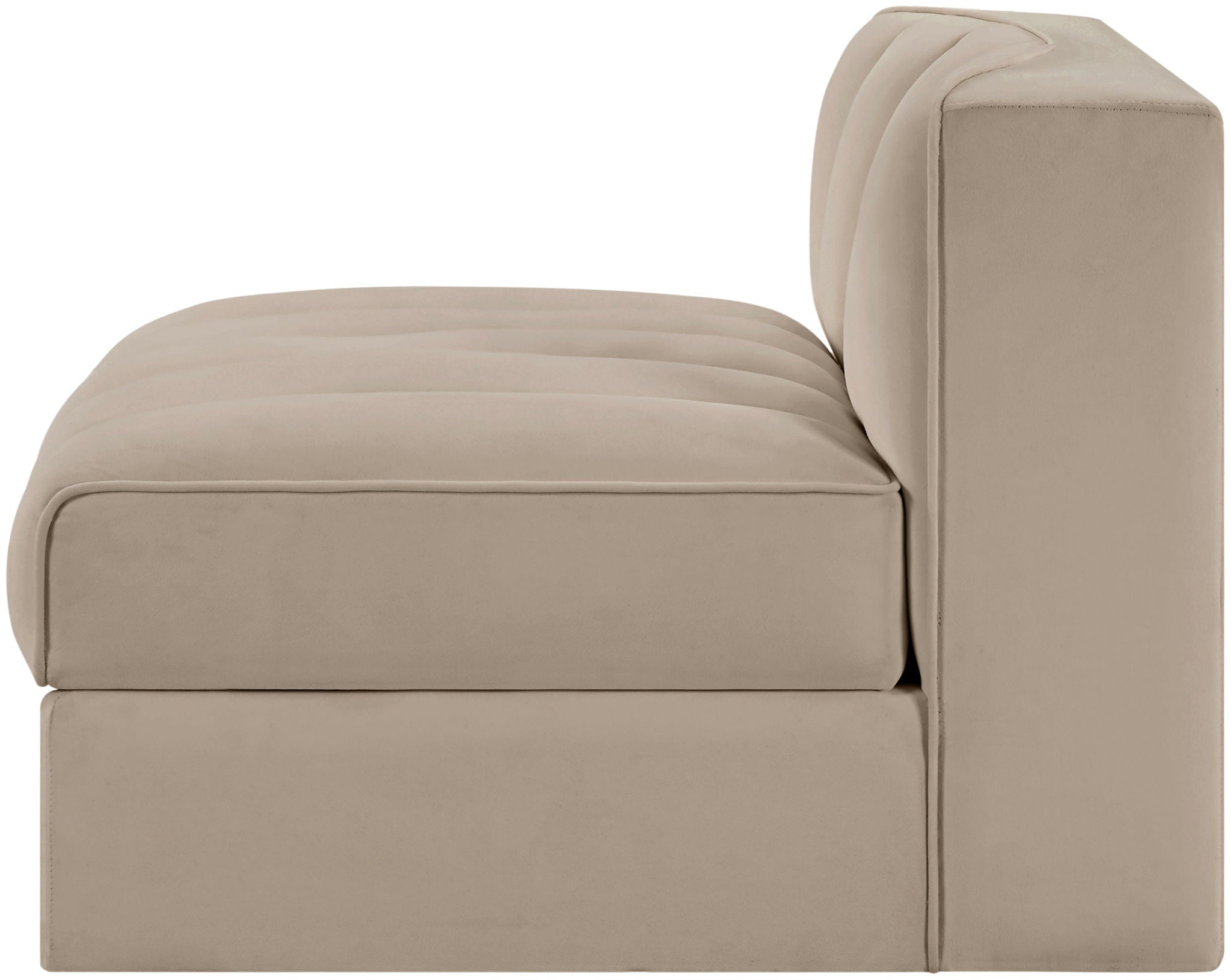 Rummi - Velvet Performance Fabric Upholstered Modular Armless Chair - Urban Living Furniture (Los Angeles, CA)