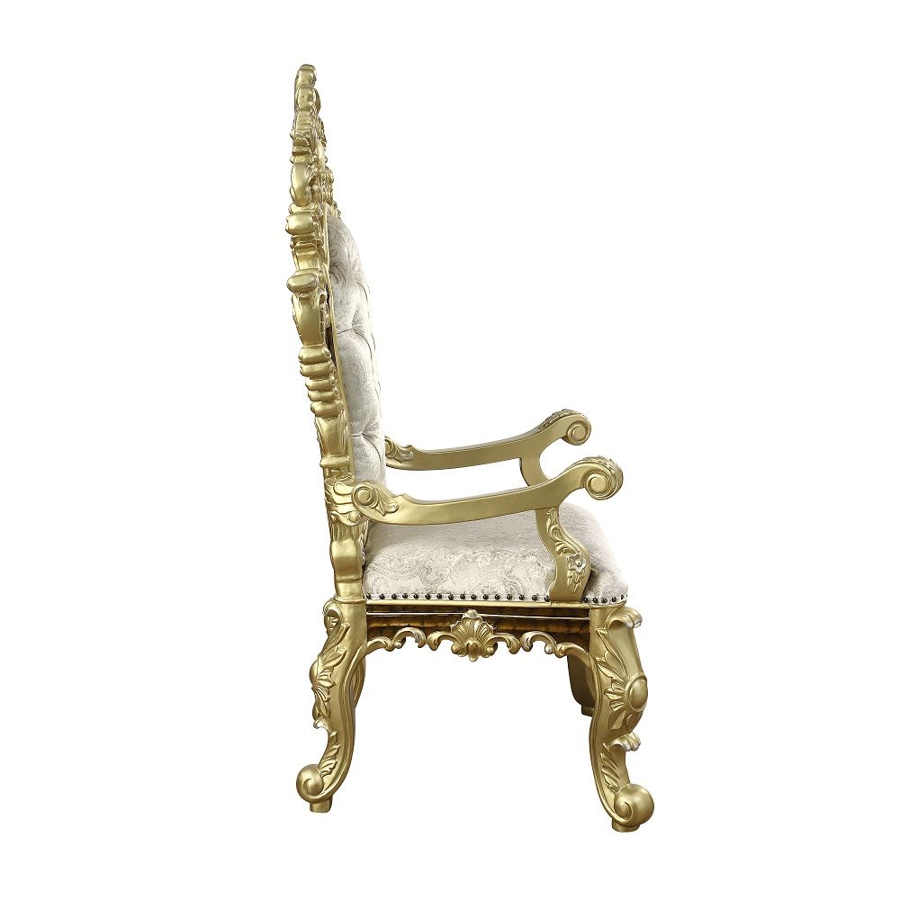 Desiderius - Arm Chair (Set of 2) - Antique Gold & Hand-Painted Brown - Urban Living Furniture (Los Angeles, CA)