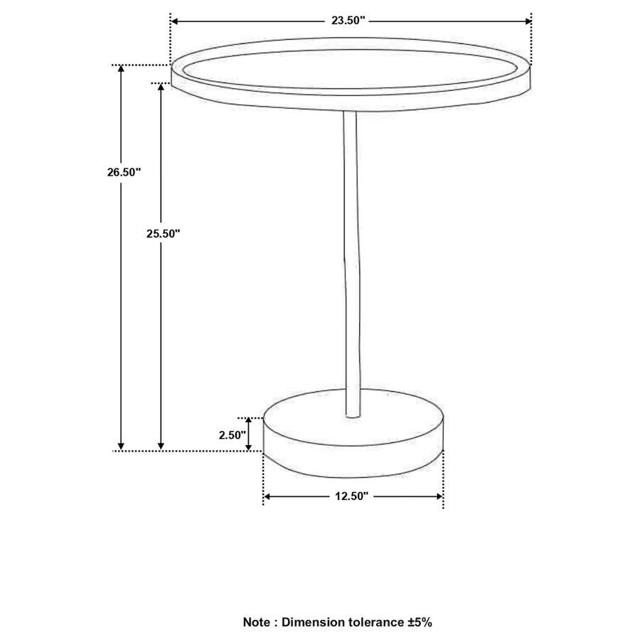 Ginevra - Round Marble Base Accent Table - Urban Living Furniture (Los Angeles, CA)