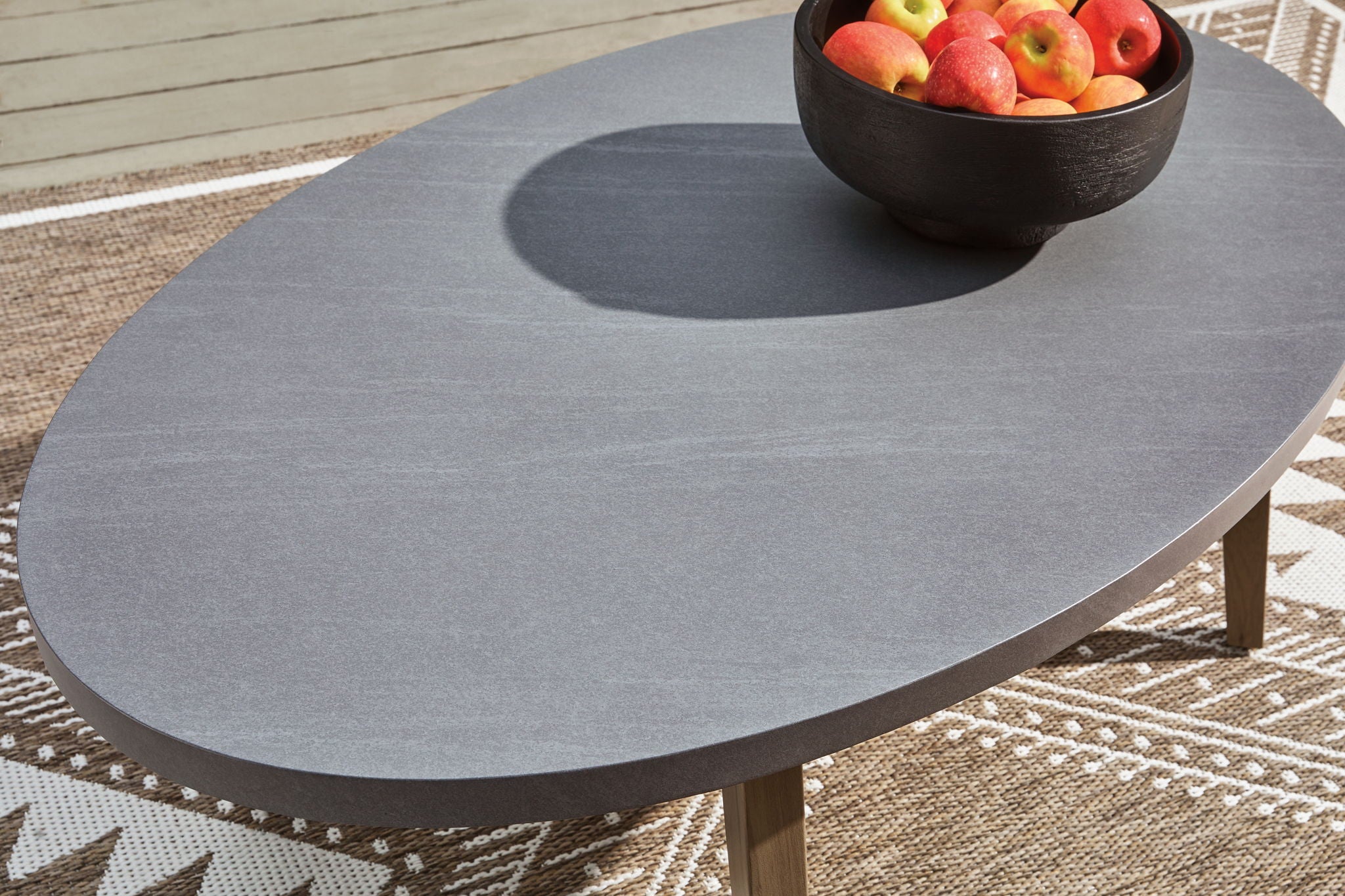 Harmony Headlands - Oval Cocktail Table - Natural / Gray - Urban Living Furniture (Los Angeles, CA)