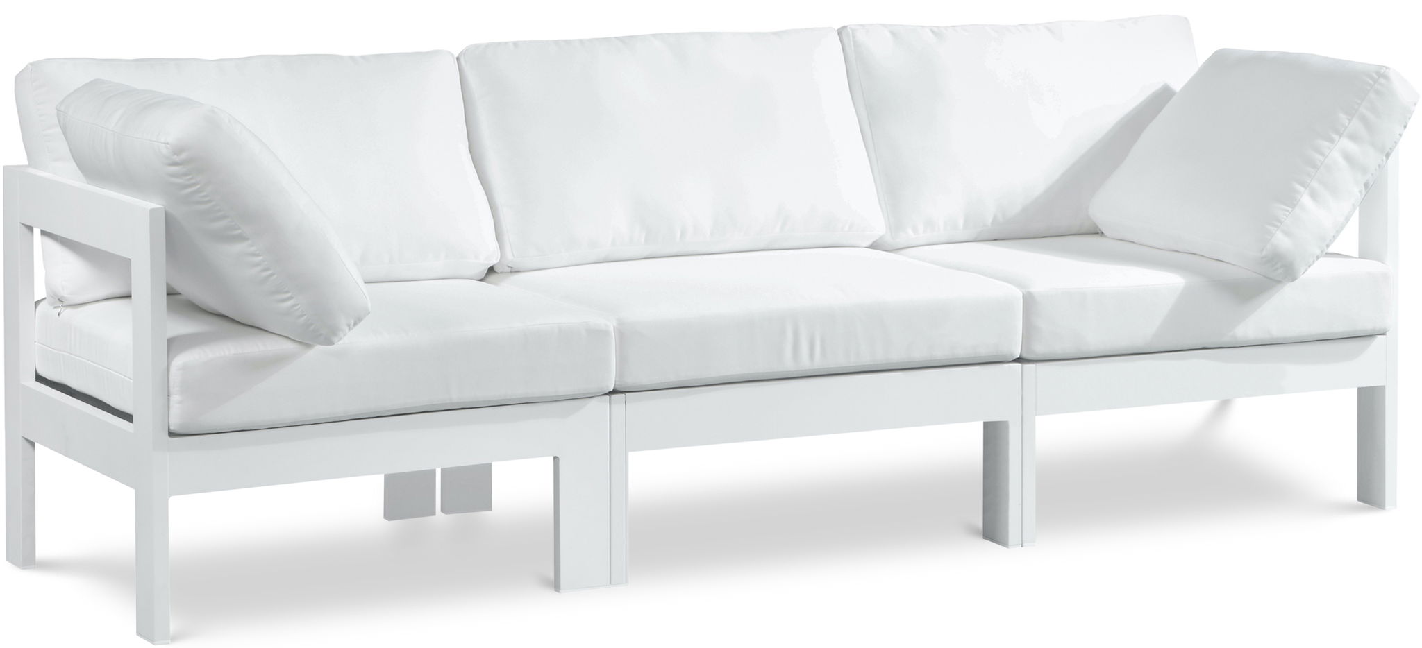 Nizuc - Outdoor Patio 3 Seat Modular Sofa With White Frame - Urban Living Furniture (Los Angeles, CA)