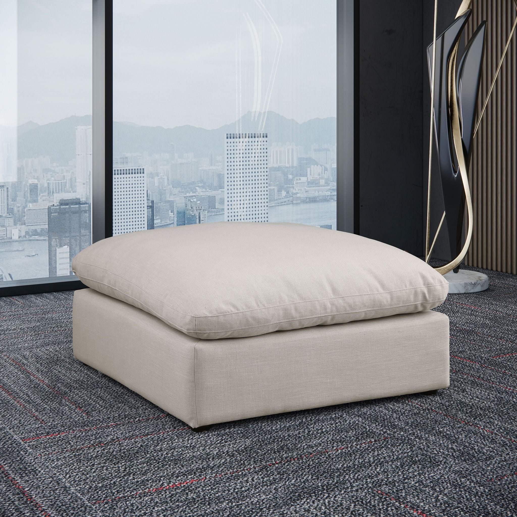 Comfy - Linen Ottoman - Urban Living Furniture (Los Angeles, CA)