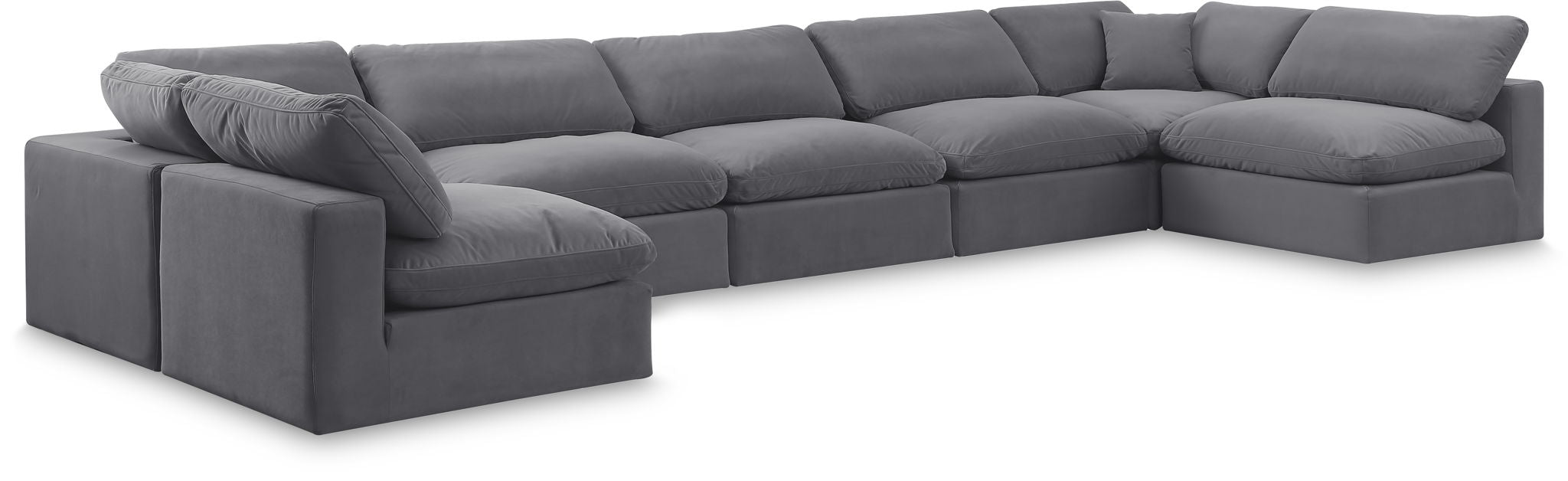 Comfy - 7 Piece Velvet Modular Armless Sectional - Urban Living Furniture (Los Angeles, CA)