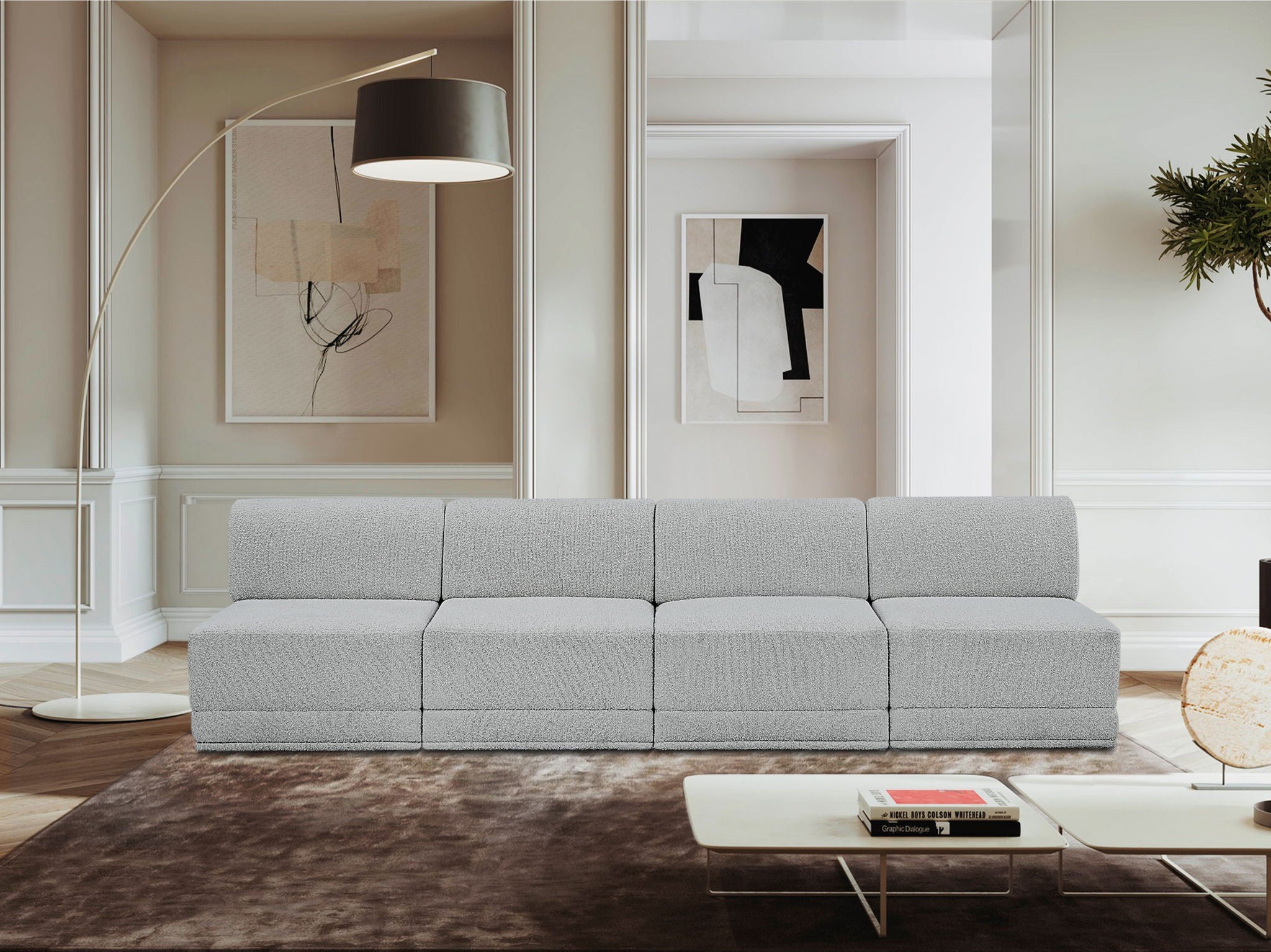 Ollie - 4 Seat Armless Modular Sofa - Urban Living Furniture (Los Angeles, CA)