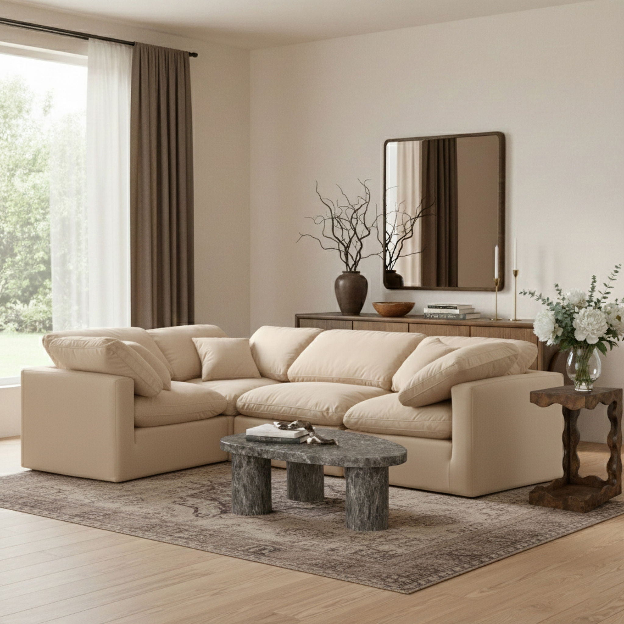 Indulge - Velvet 4 Piece Modular Corner Sectional - Urban Living Furniture (Los Angeles, CA)