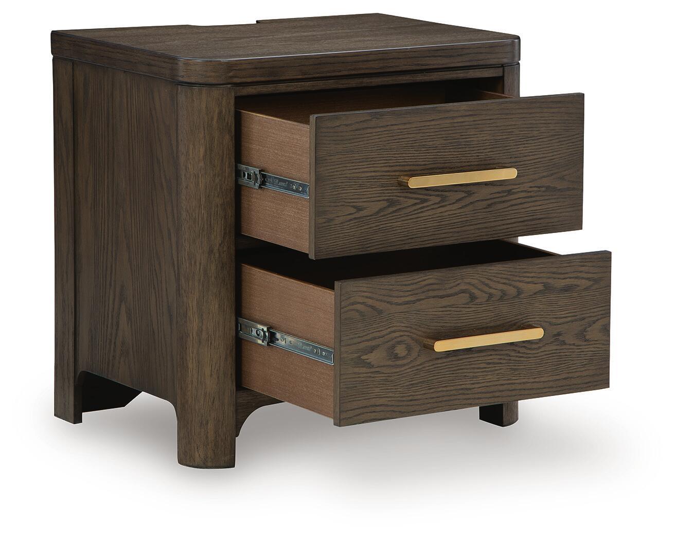 Radkin - Two Drawer Night Stand - Burnished Brown - Urban Living Furniture (Los Angeles, CA)