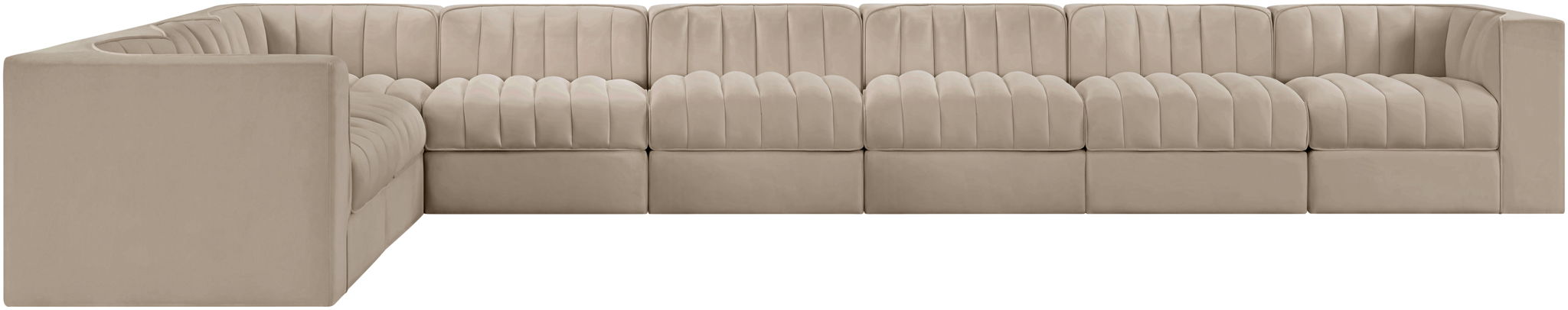 Rummi - Velvet Performance Fabric Upholstered 8 Piece Modular Sectional (With 3 Corner Chairs) - Urban Living Furniture (Los Angeles, CA)