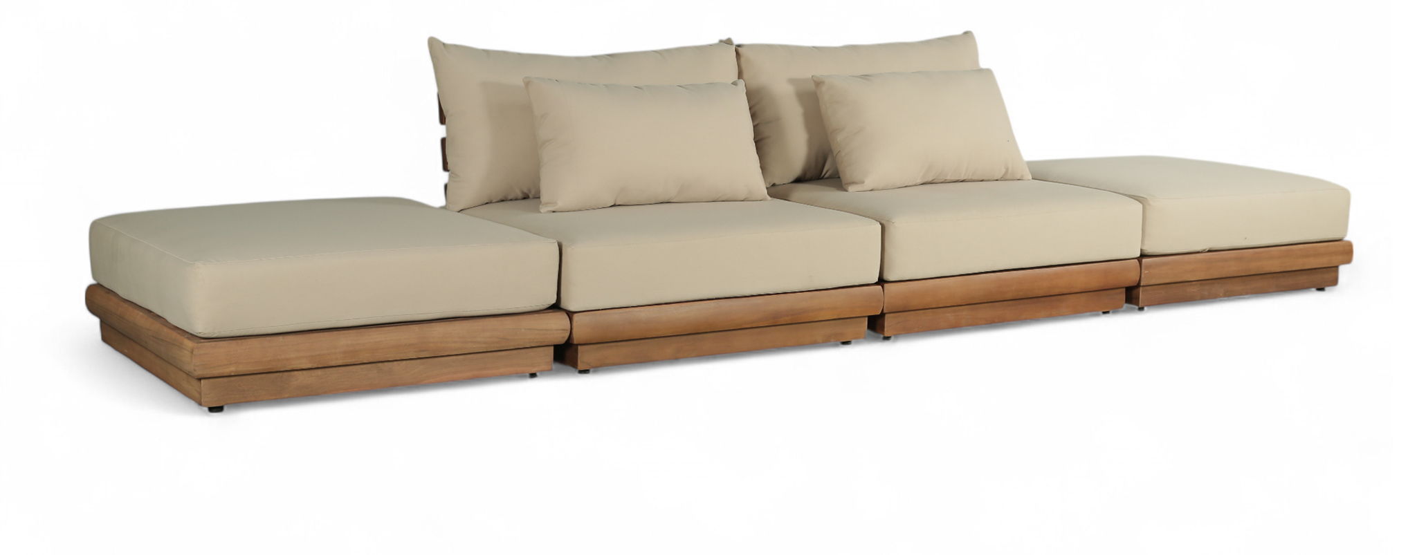 Mirella - 4 Piece Water Resistant Fabric Outdoor Patio Modular Sectional - Urban Living Furniture (Los Angeles, CA)