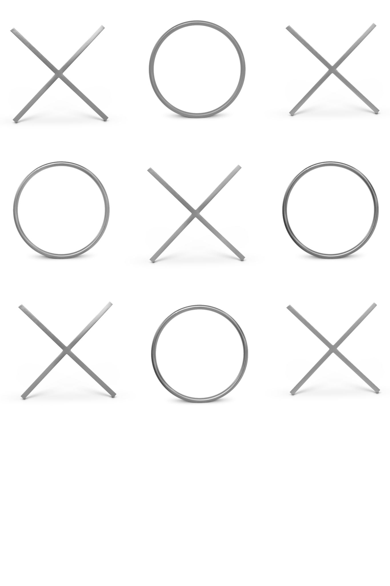 XOXO - Steel Wall Decor - Pearl Silver