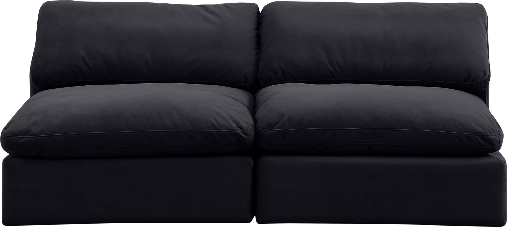 Comfy - Velvet Modular Armless Sofa 2 Seats - Urban Living Furniture (Los Angeles, CA)