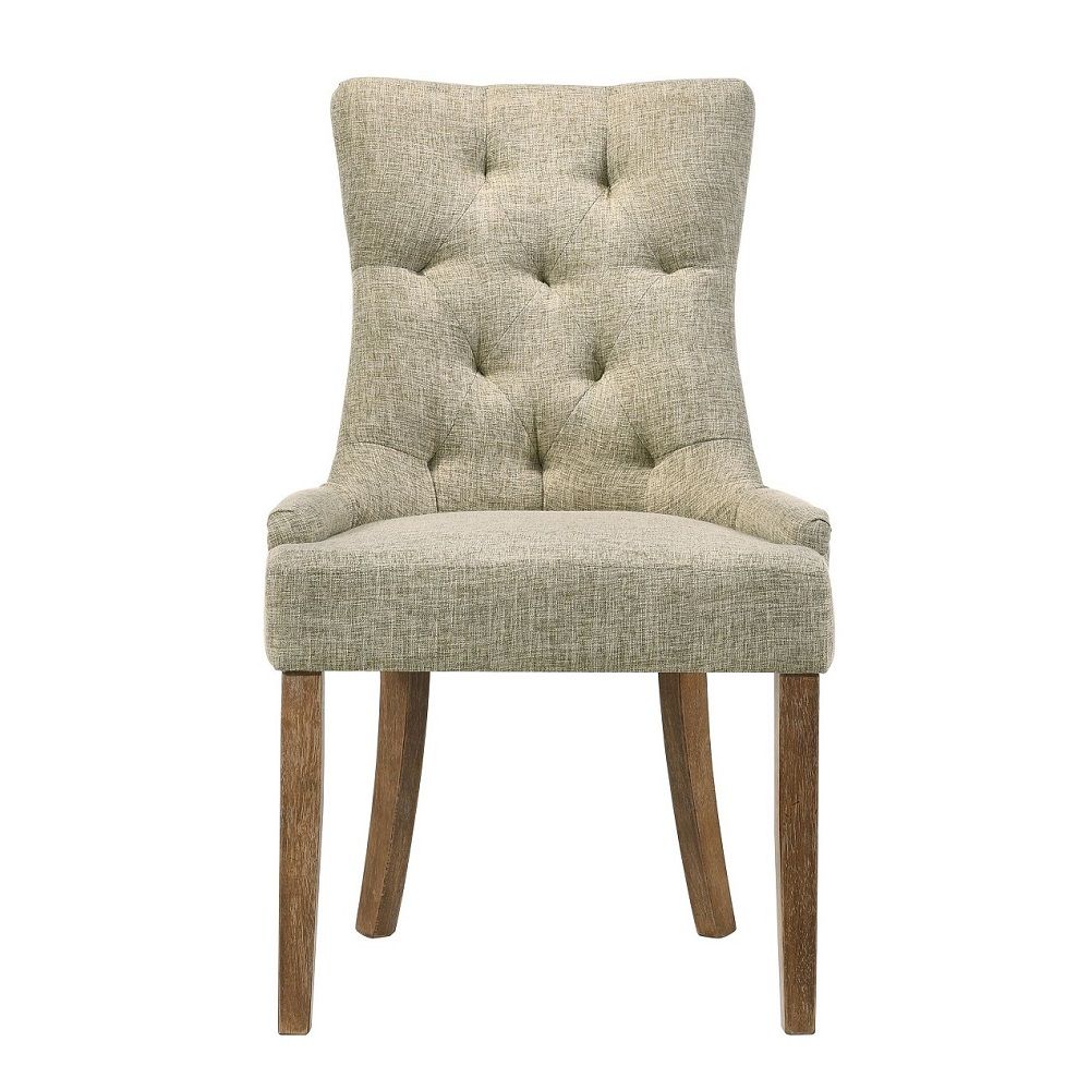 Yotam - Side Chair (Set of 2) - Beige Fabric & Salvaged Oak - Urban Living Furniture (Los Angeles, CA)