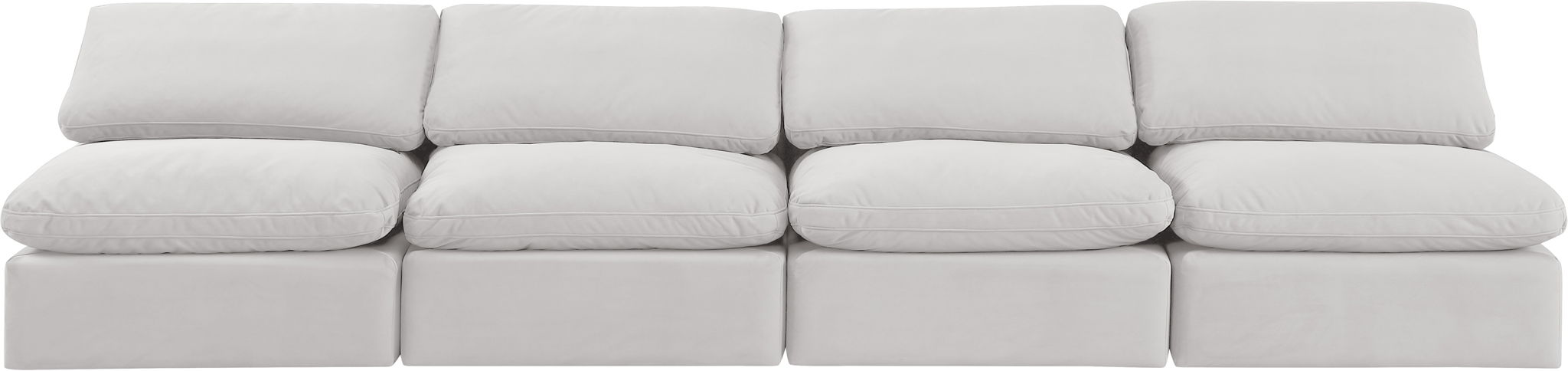 Indulge - Velvet 4 Seat Modular Armless Sofa - Urban Living Furniture (Los Angeles, CA)