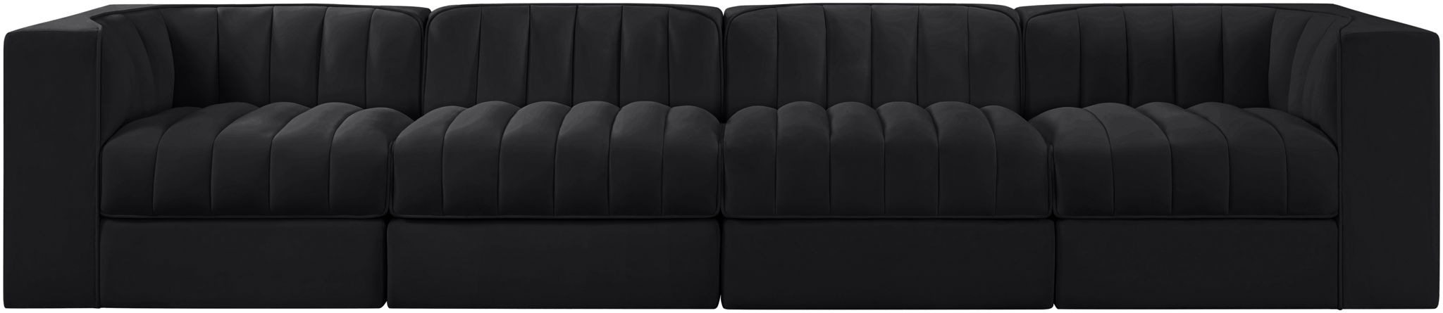Rummi - Velvet Performance Fabric Upholstered 4 Piece Modular Sofa - Urban Living Furniture (Los Angeles, CA)