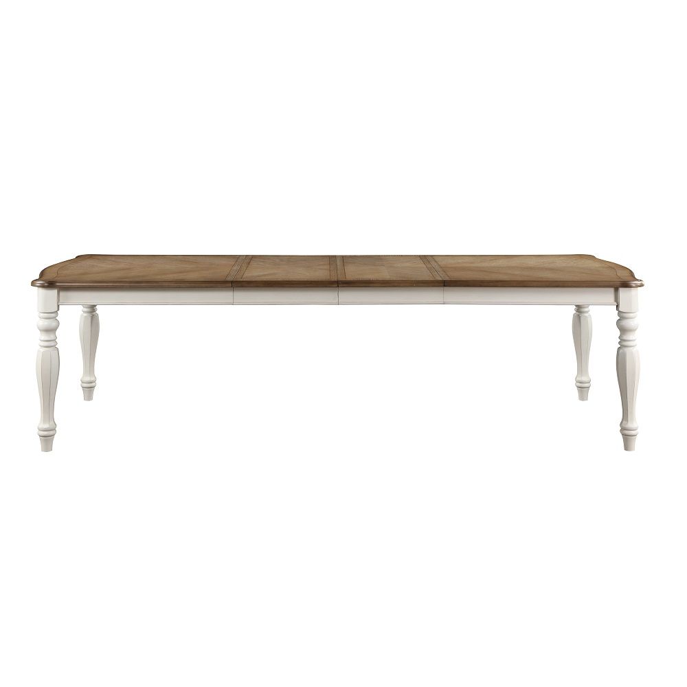 Florian - Dining Table With 2 Leaves - Oak & Antique White - Urban Living Furniture (Los Angeles, CA)