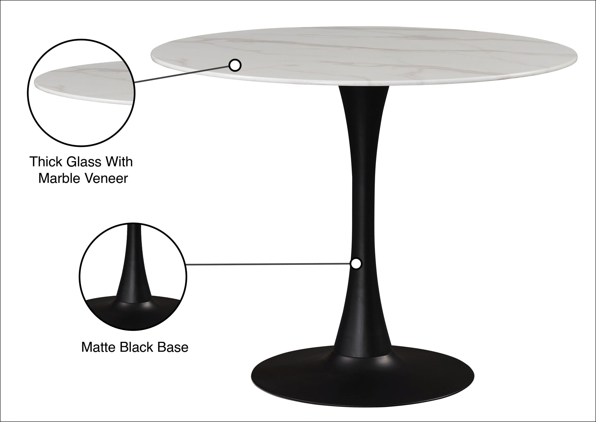Tulip - Two Tone Dining Table - Urban Living Furniture (Los Angeles, CA)