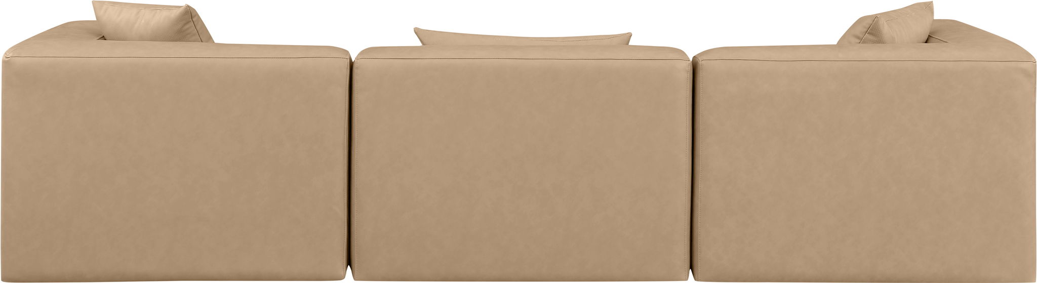 Cube - Modular 3 Piece Sofa - Tan