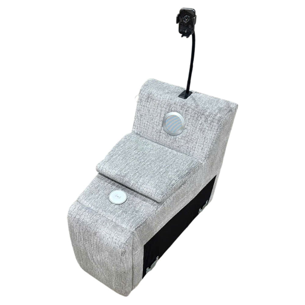 Fullar - Modular Console With Wireless Charger - Light Gary Chenille - Urban Living Furniture (Los Angeles, CA)