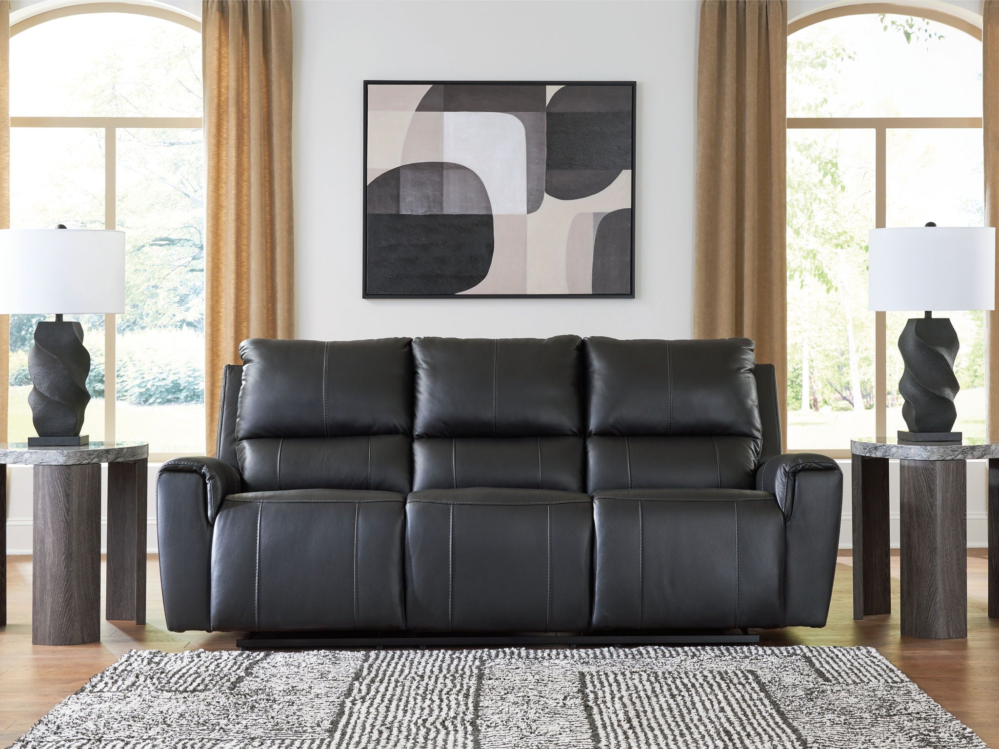Glossmore - Reclining Sofa - Black - Urban Living Furniture (Los Angeles, CA)