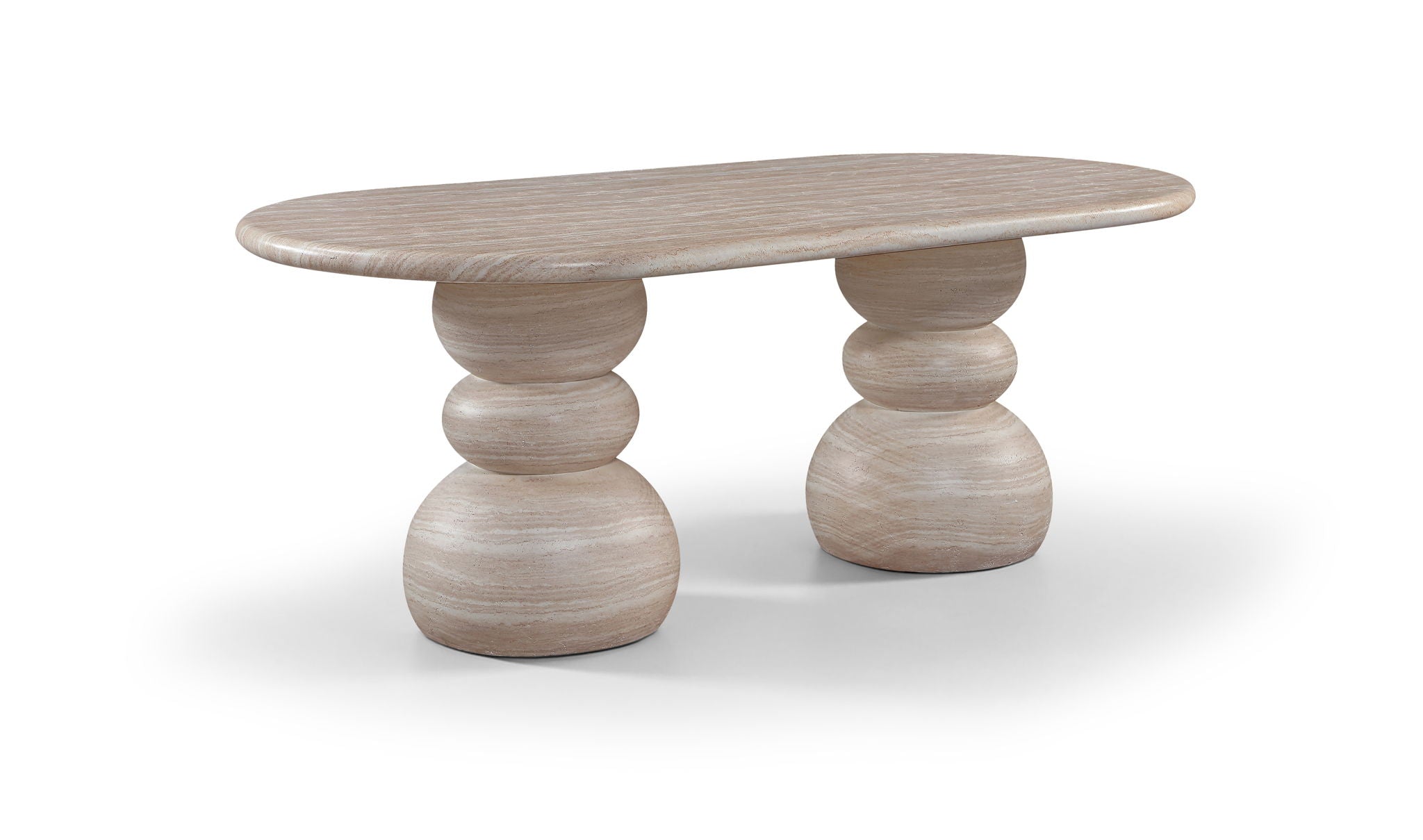 Navo - Indoor/Outdoor Dining Table - Travertine - Urban Living Furniture (Los Angeles, CA)