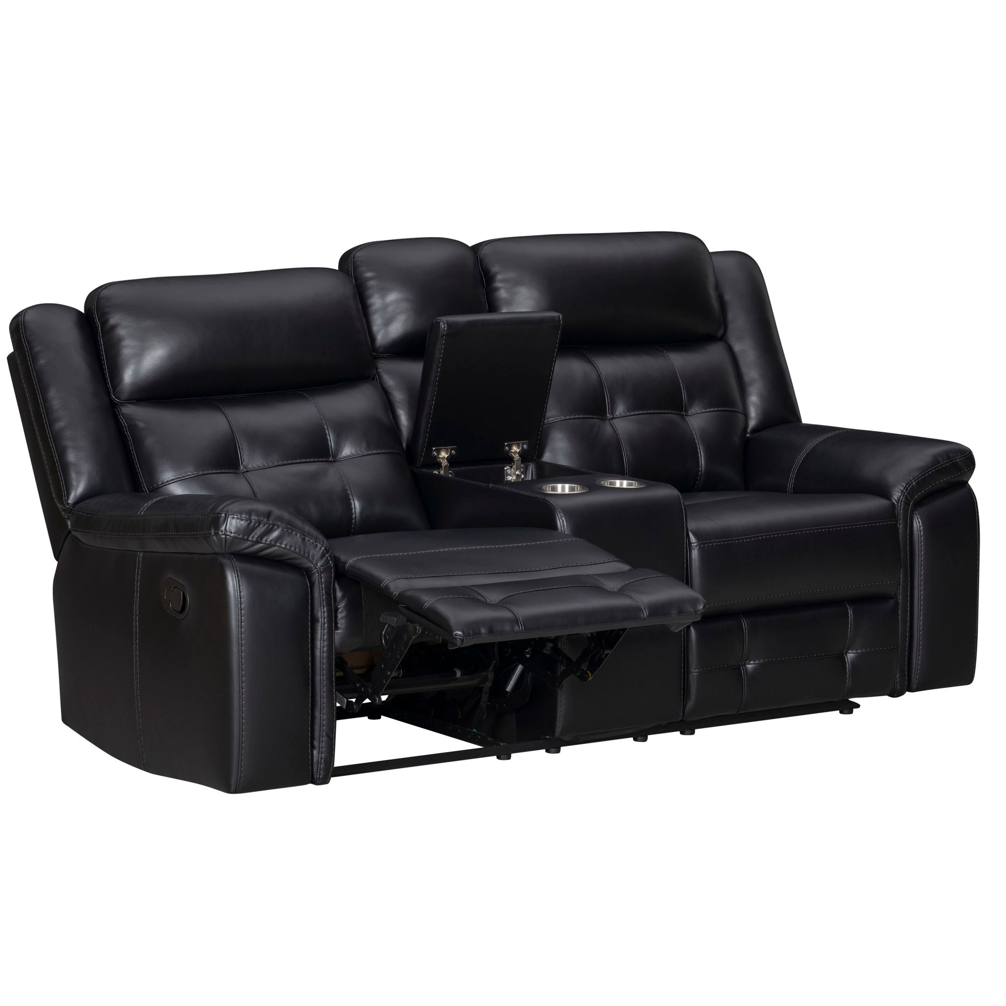 Clayton - Manual Reclining Console Loveseat - Phantom - Urban Living Furniture (Los Angeles, CA)