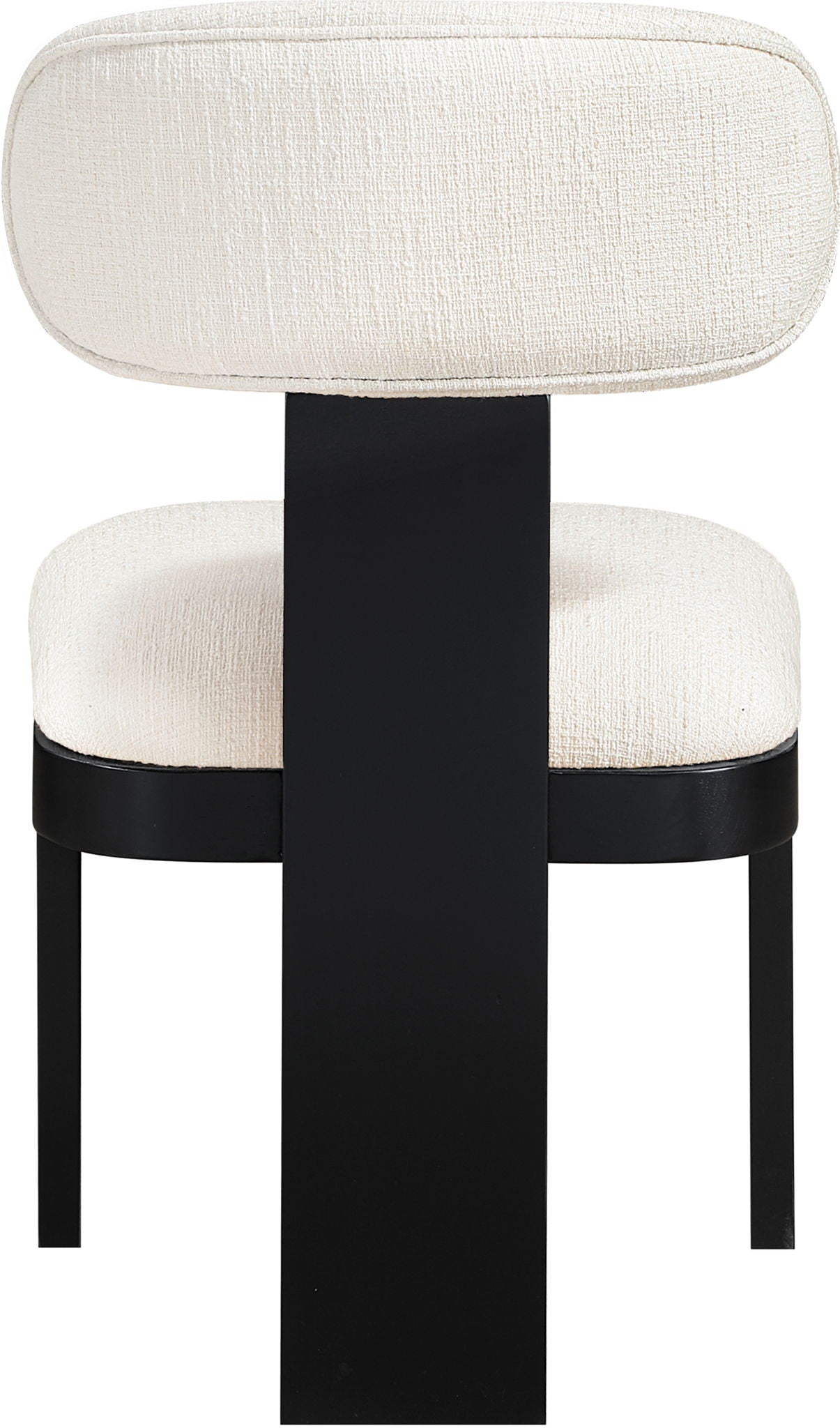 Timbra - Linen Textured Fabric Upholstered Dining Chair (Set of 2) - Black Base