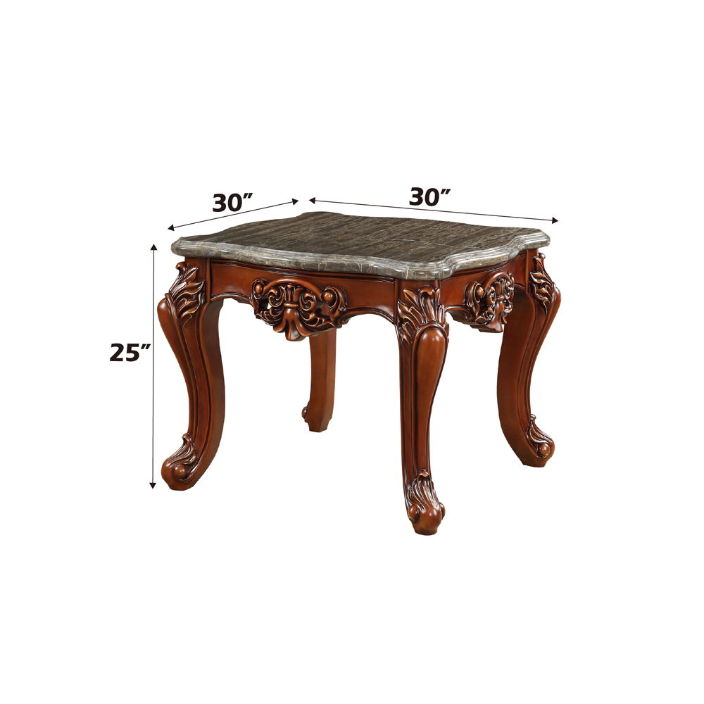 Eustoma - End Table - Marble Top & Walnut - Urban Living Furniture (Los Angeles, CA)