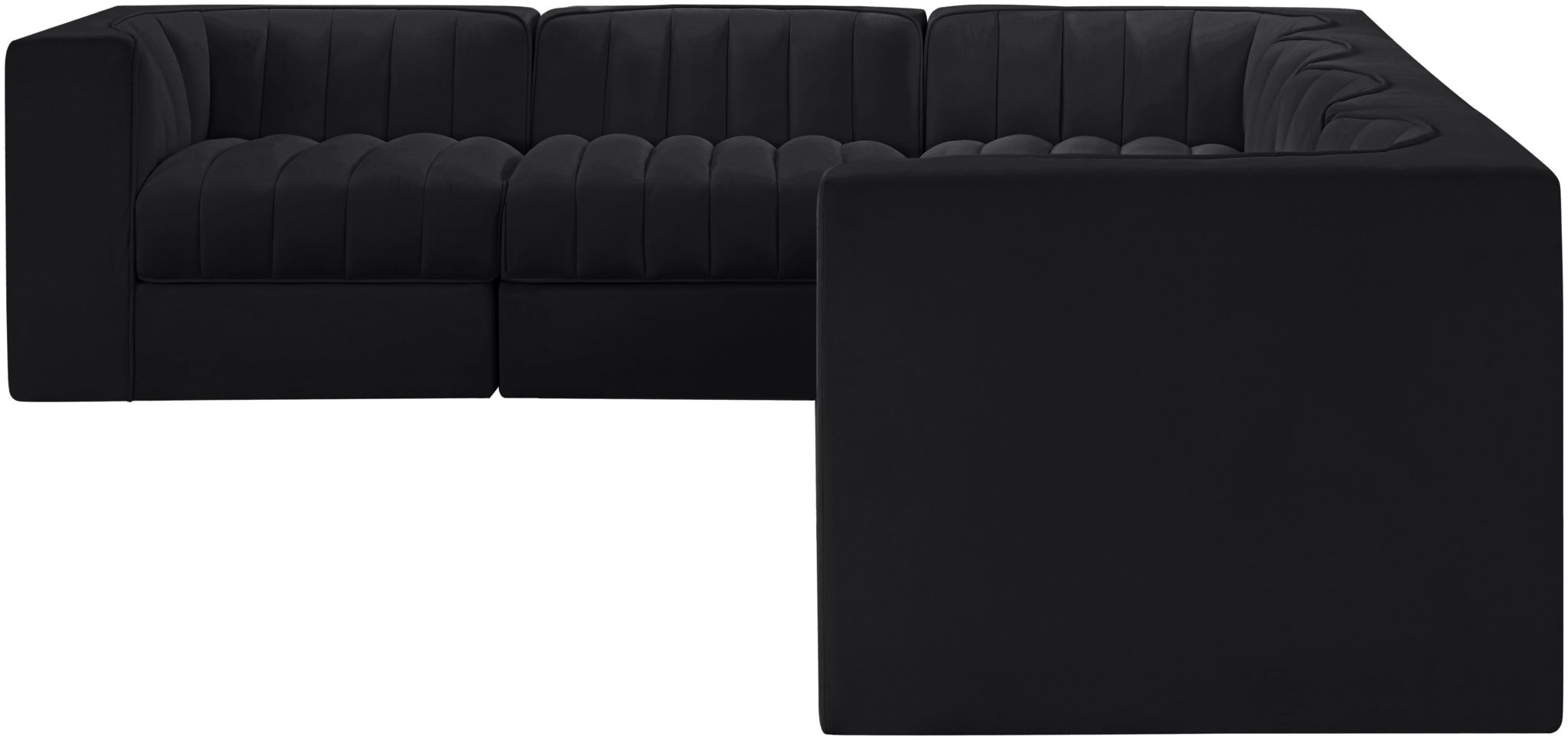 Rummi - Velvet Performance Fabric Upholstered 6 Piece Modular Sectional (With 3 Corner Chairs) - Urban Living Furniture (Los Angeles, CA)