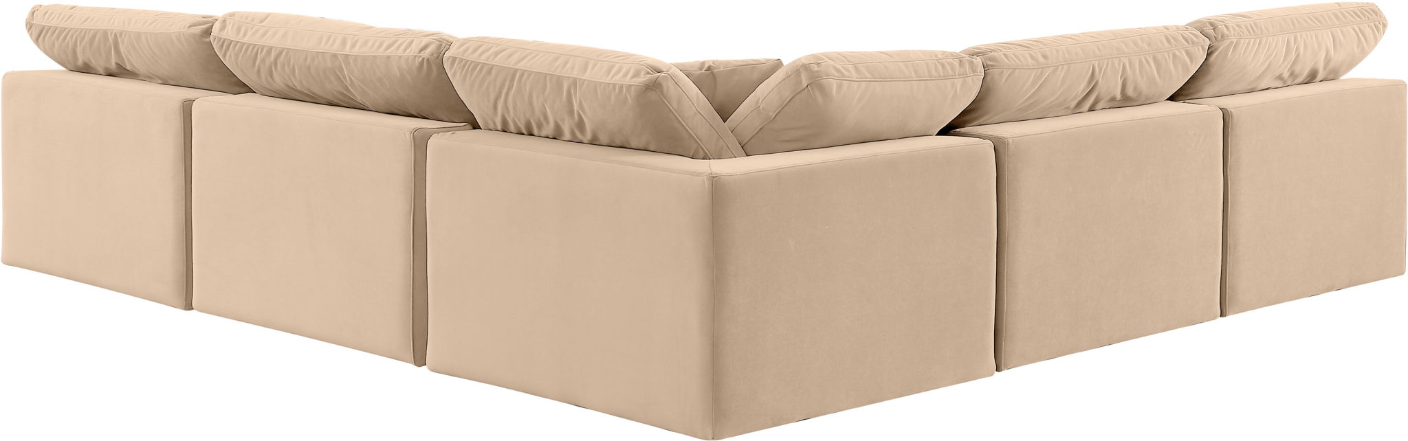 Comfy - 5 Piece Velvet Modular Corner Armless Sectional - Urban Living Furniture (Los Angeles, CA)