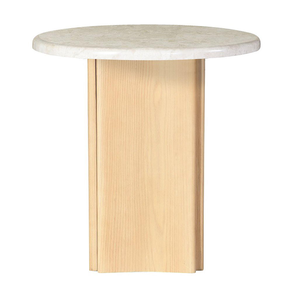Qwin - End Table With Marble Top - Marble Top & Oak - Urban Living Furniture (Los Angeles, CA)