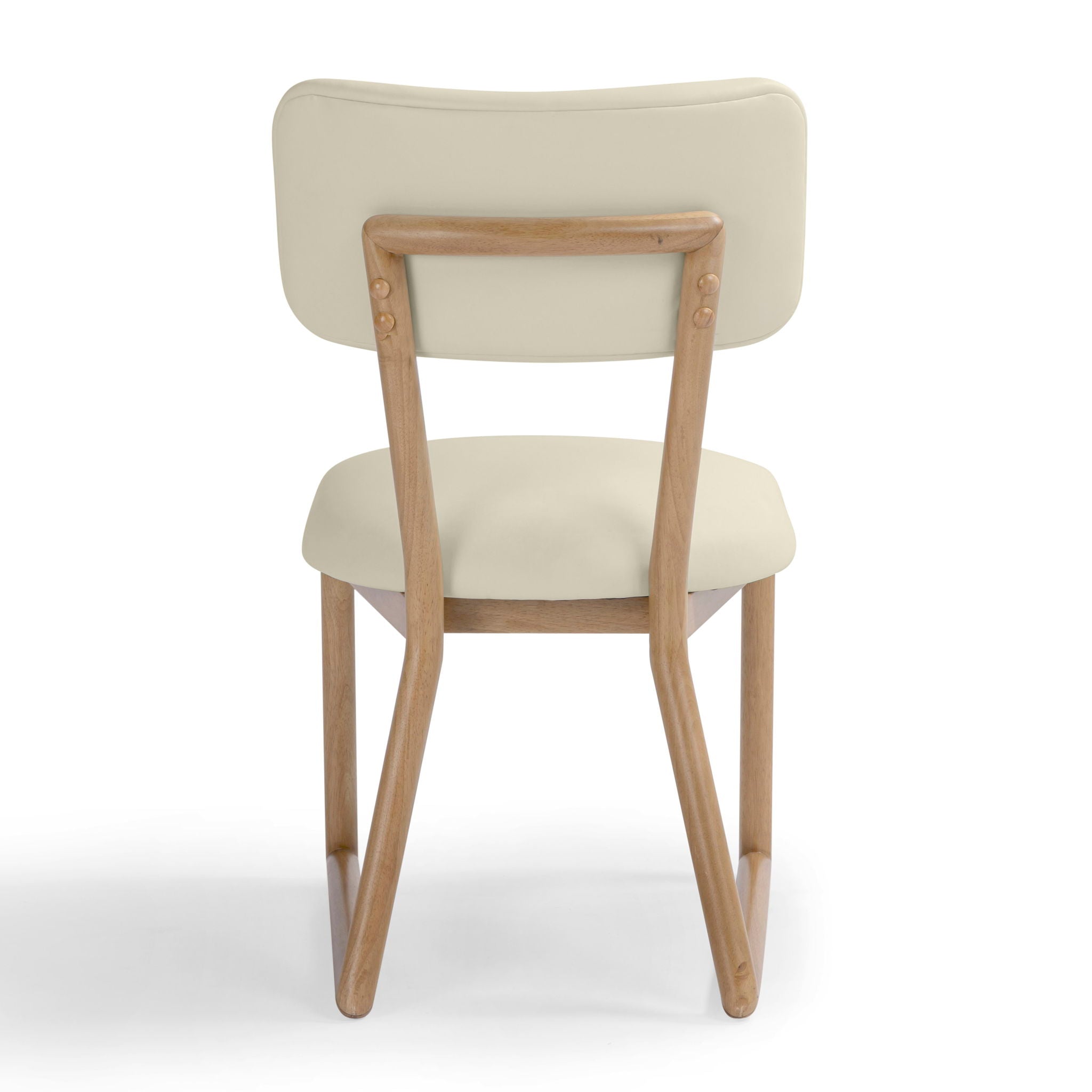 Bobbie - Vegan Leather Dining Chair - Cream