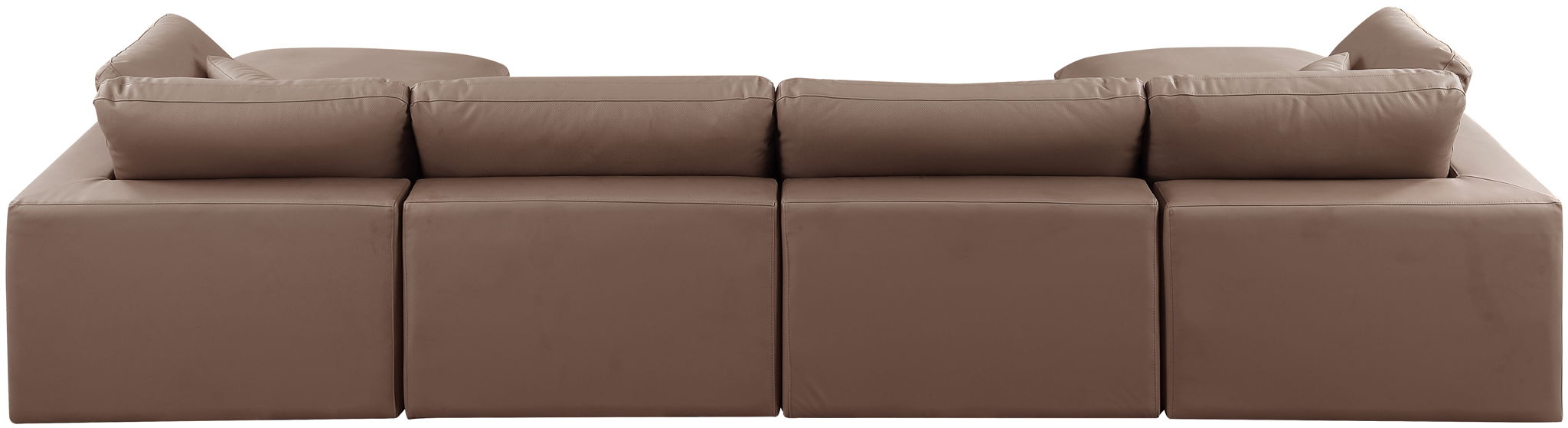 Comfy - 6 Piece Faux Leather Modular Double Chaise Sectional - Urban Living Furniture (Los Angeles, CA)