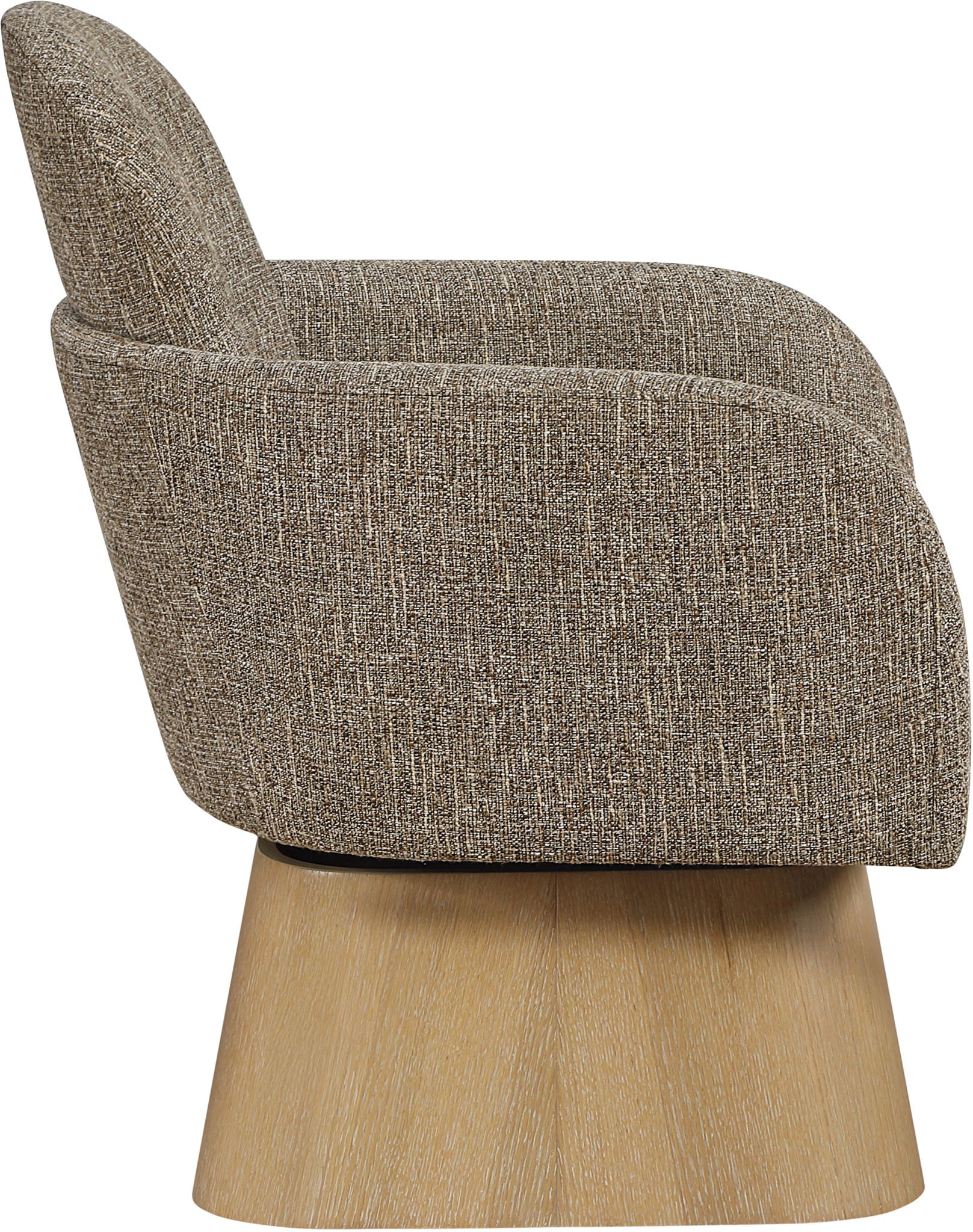 Marlowe - Linen Textured Fabric Upholstered Swivel Accent Chair - Stained Natural - Urban Living Furniture (Los Angeles, CA)