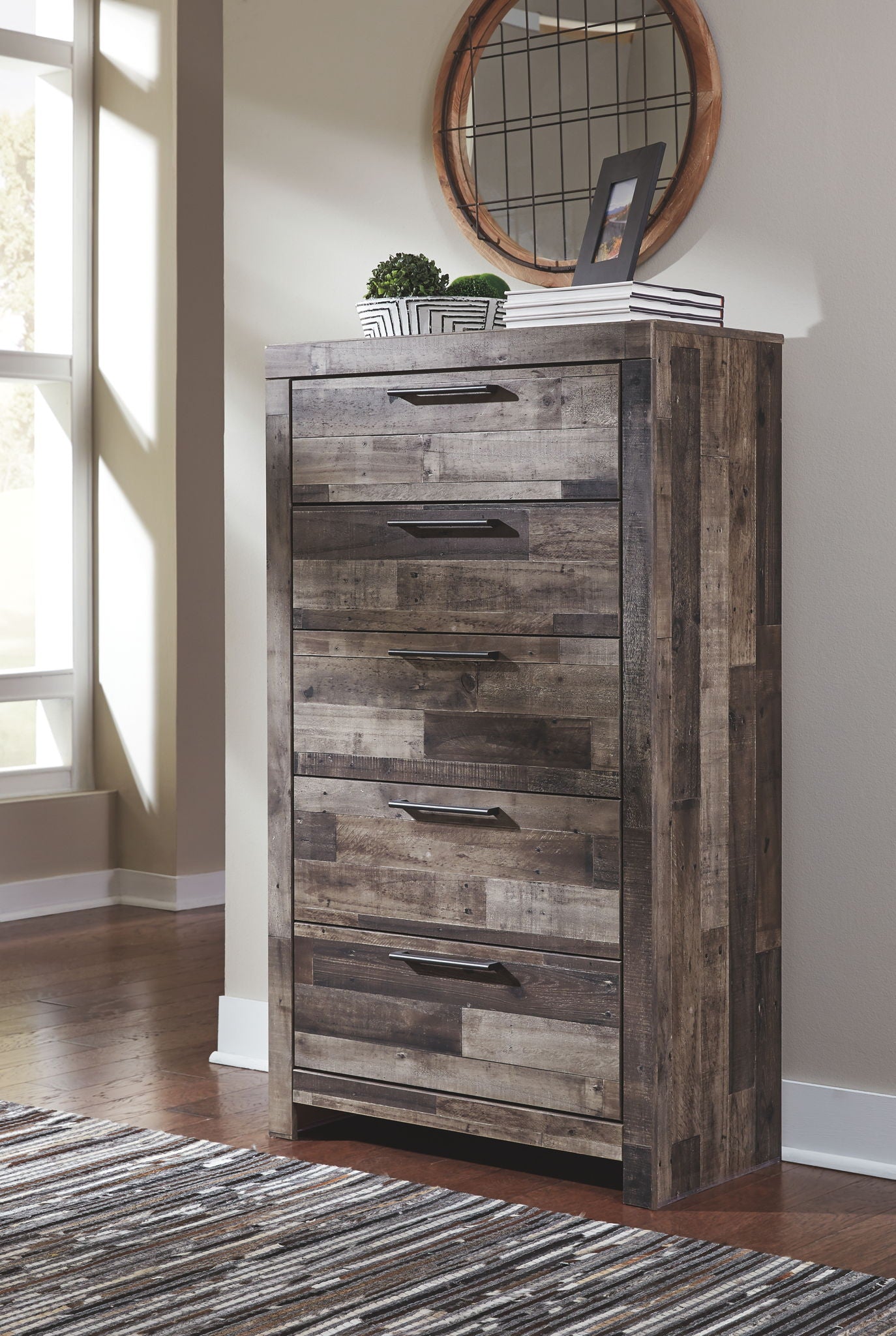 Derekson - Multi Gray - Five Drawer Chest - Urban Living Furniture (Los Angeles, CA)