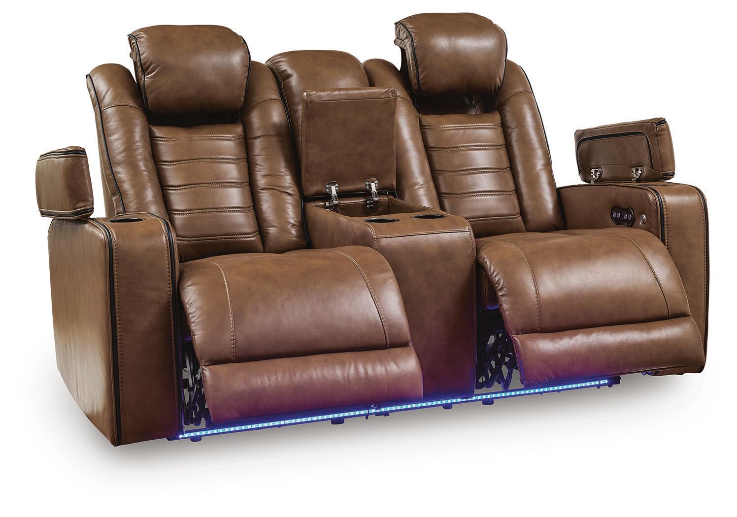 Gruaro - Power Reclining Loveseat With Console / Adjustable Headrest - Amber - Urban Living Furniture (Los Angeles, CA)