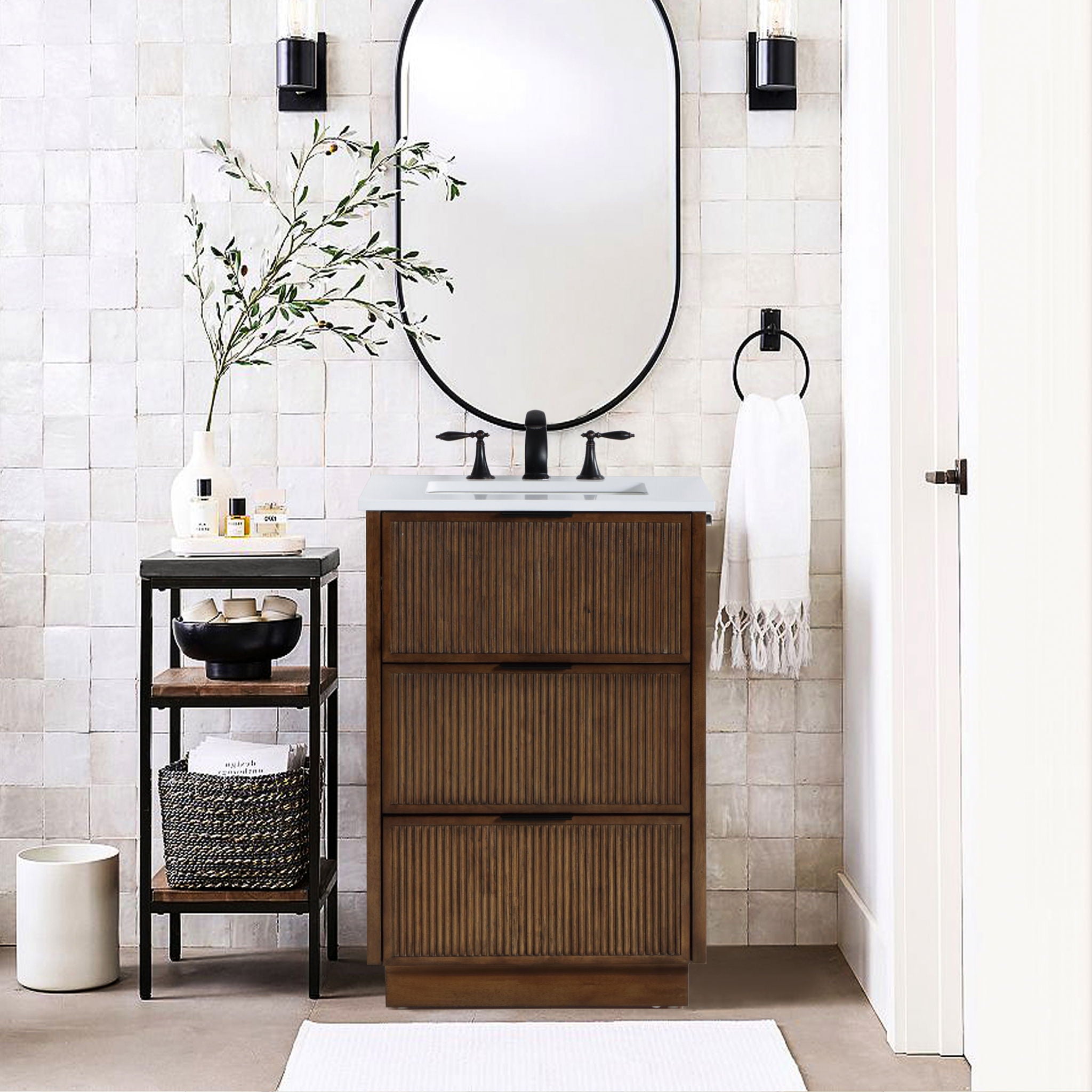 Willard - Engineered Stone And Solid Wood Bathroom Vanity - Urban Living Furniture (Los Angeles, CA)
