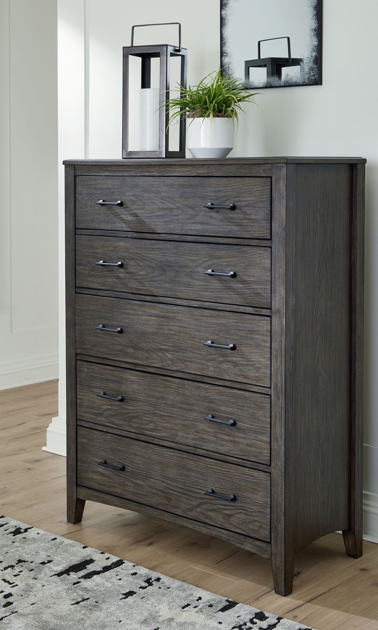 Montillan - Grayish Brown - Five Drawer Chest - Urban Living Furniture (Los Angeles, CA)