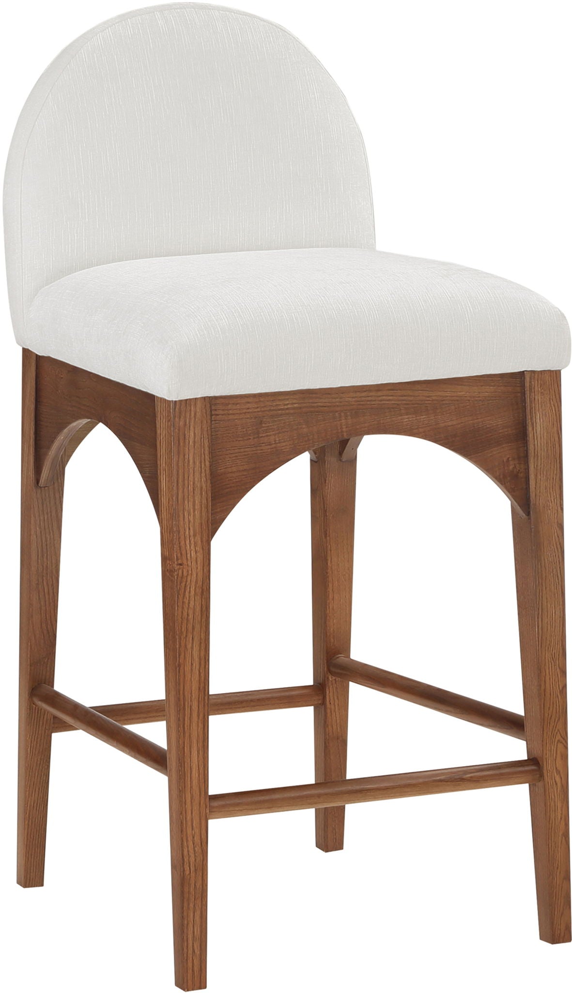 Waldorf - Chenille Stool With Brown Legs - Urban Living Furniture (Los Angeles, CA)
