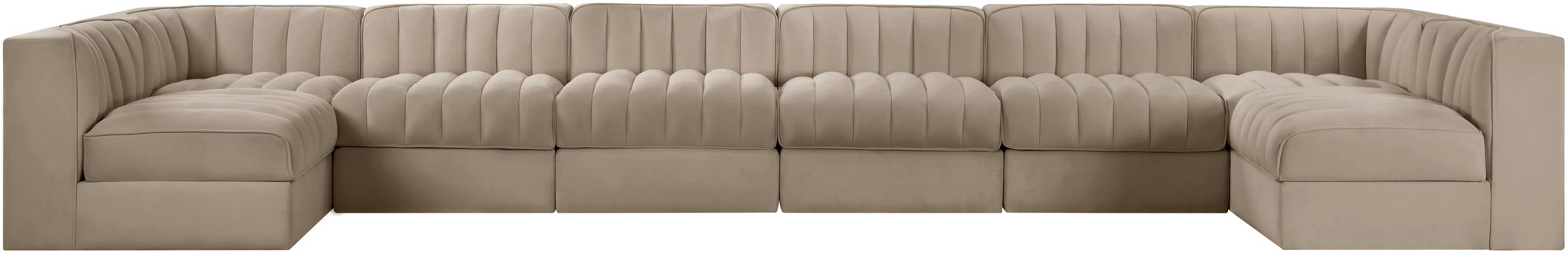 Rummi - Velvet Performance Fabric Upholstered 8 Piece Modular Sectional (With 2 Corner Chairs) - Urban Living Furniture (Los Angeles, CA)