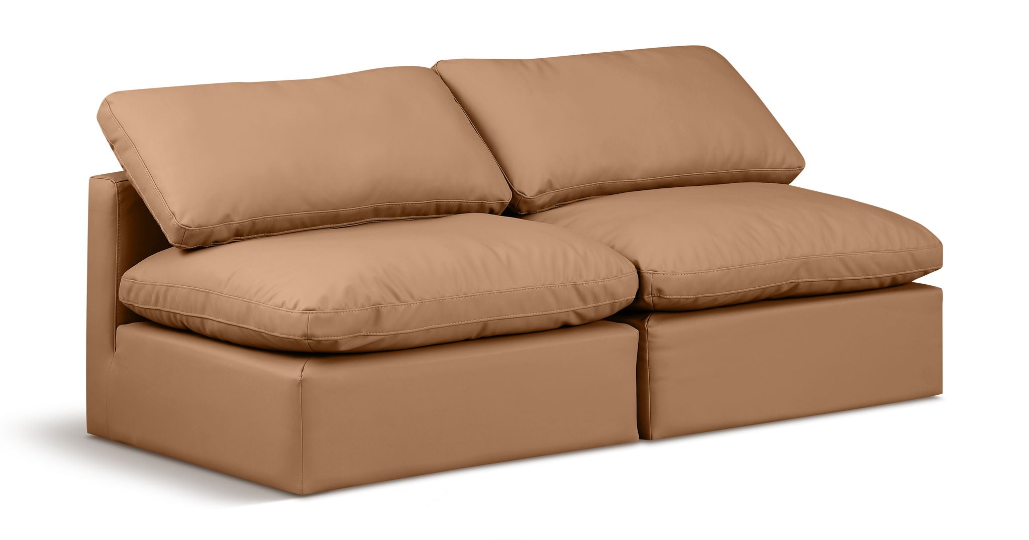 Indulge - Faux Leather 2 Seat Modular Armless Sofa - Urban Living Furniture (Los Angeles, CA)