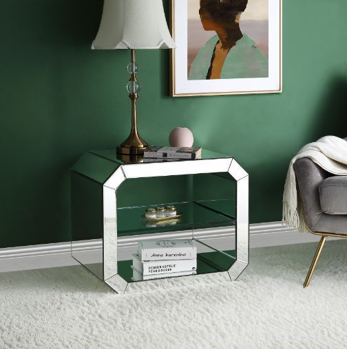 Dominic - 20" Accent Table - Mirrored - Urban Living Furniture (Los Angeles, CA)